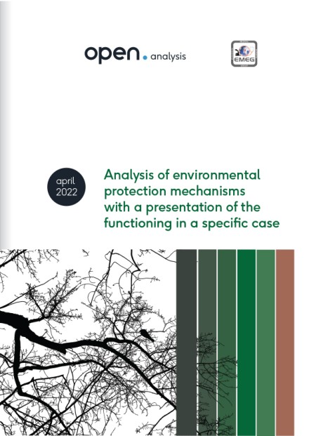 Analysis of environmental protection mechanisms with a presentation of the functioning in a specific case